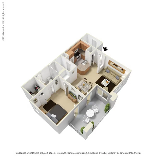 1 Bedroom - A4 341 floor plan